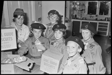 Image: Selling Girl Guide biscuits