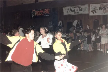 Image: Rock 'n' Roll junior national championships; youngsters warming up.