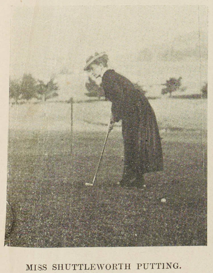 Miss Shuttleworth putting