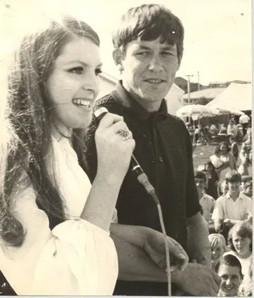 Image: Singer Allison Durbin entertains at Levin North School fiesta