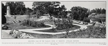 Image: Beautiful park by the Waikato River at Hamilton, Auckland Province