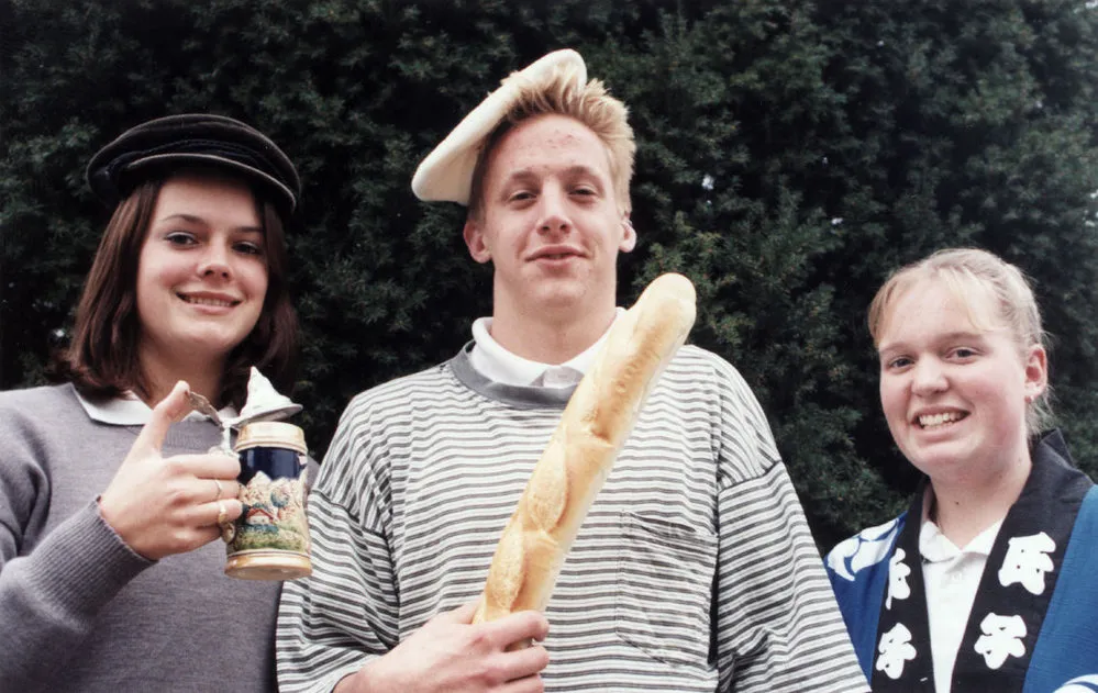Heretaunga College; Tracey Mulligan, David Higgins, Alicia Hovinga going overseas on language trips.