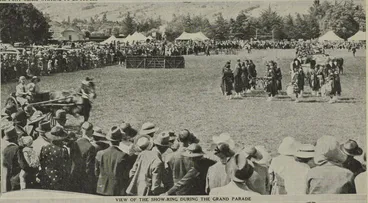 Image: The grand parade at the annual Banks Peninsula Agricultural and Pastoral Association show at Little River