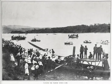 Image: WATCHING THE WAHINES' HURDLE RACE