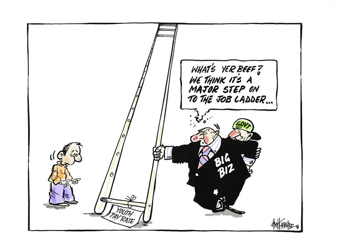 Hubbard, James, 1949-:[Youth pay rate]. 6 May 2013