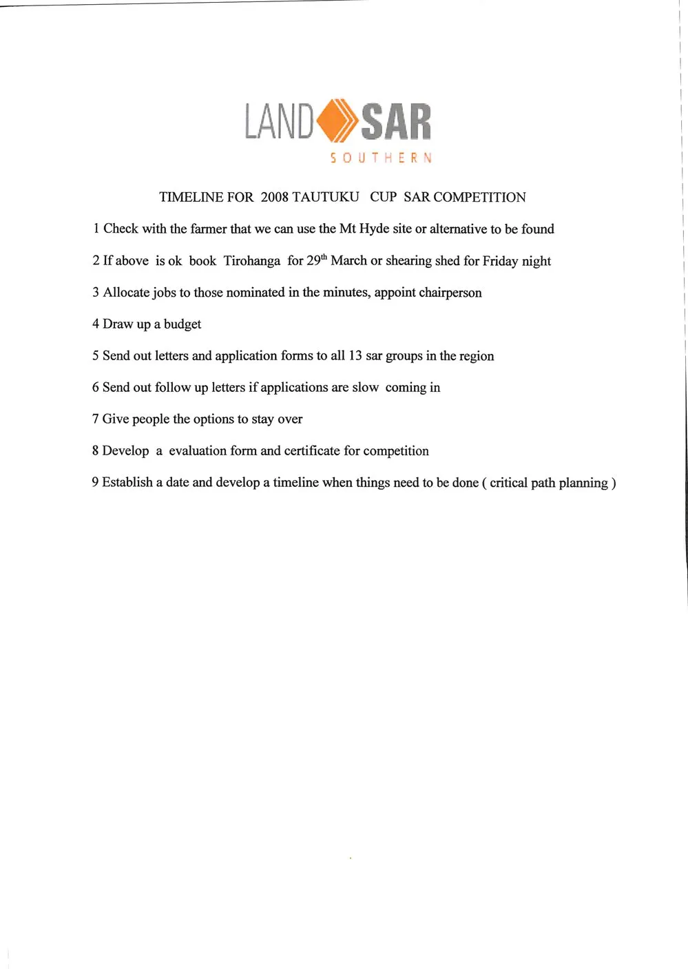 Tautuku Cup - foundation to the competition