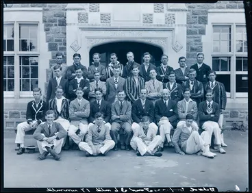 Image: Film Negative: Christ's College Empire Tour group