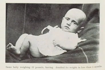 Same baby weighing 11 pounds, having doubled its weight in less than 5 months Image: Same baby weighing 11 pounds, having doubled its weight in less than 5 months