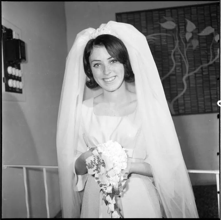 Wedding portraits of Richard Martin and Jill Thorburn, 1968