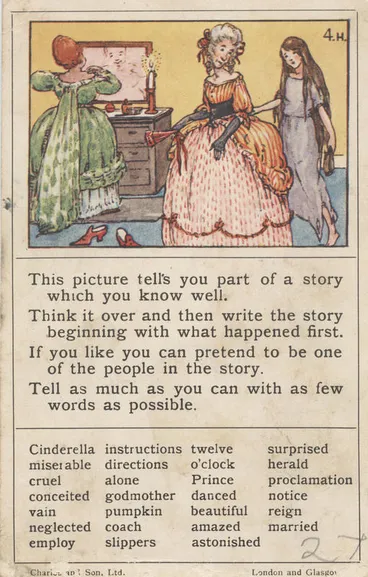 Teaching card, Cinderella Image: Teaching card, Cinderella