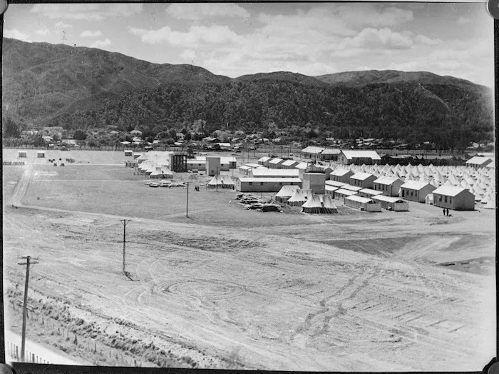 Early view of Trentham Military Camp, World War II - Photograph taken by C P S Boyer