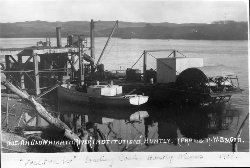 "Freetrader" loading coal at Huntly Mines