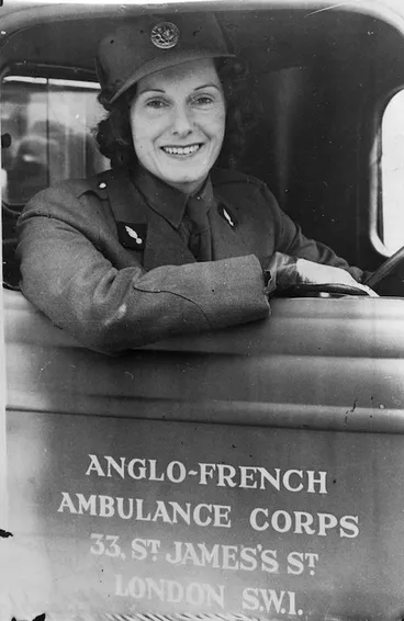 Image: Jean Gardner Batten, ambulance driver