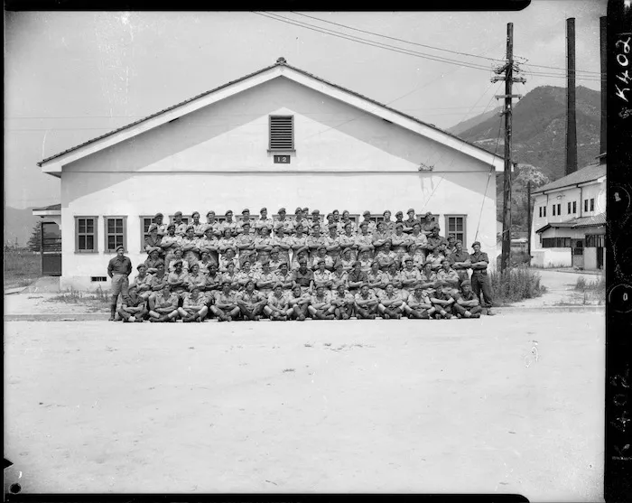 K Force personnel of the 2nd reinforcement draft at Hiro, Japan