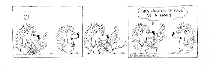 Silver, Burton :`They wanted to give as a family'. A Bogor cartoon. New Zealand Listener, 1973.