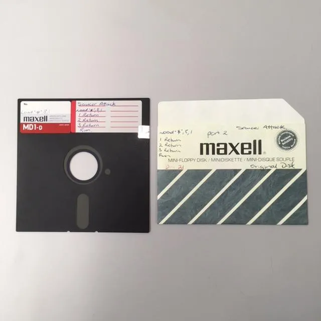 Floppy Disk Game for Commodore 64: "Saucer Attack"