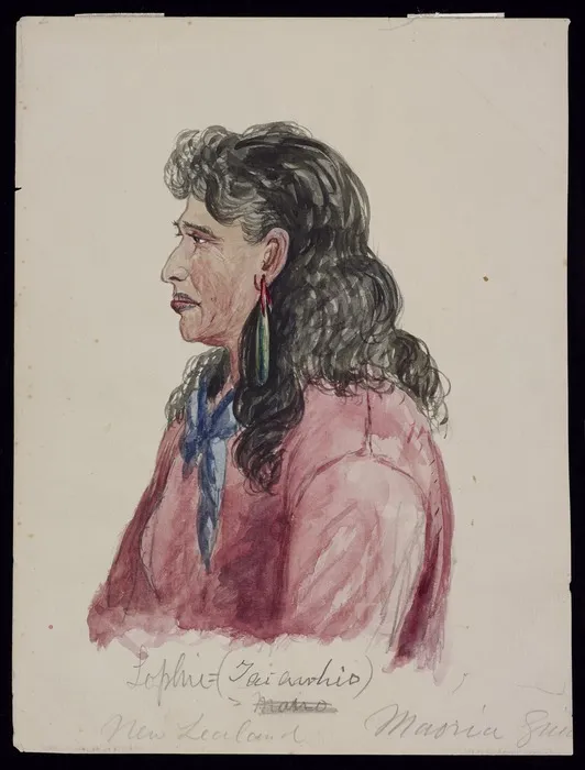 Harvey, Robert, 1848-ca 1920: Sophie (Tai Awhio). New Zealand. Maoria guide. [1880s]