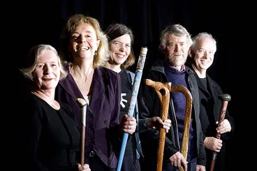 Image: Poets laureate and their tokotoko, 2008