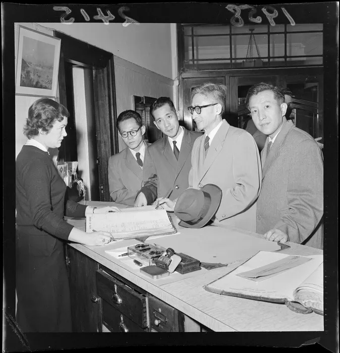 Members of the Japanese Trade Mission at the St. George Hotel, Wellington