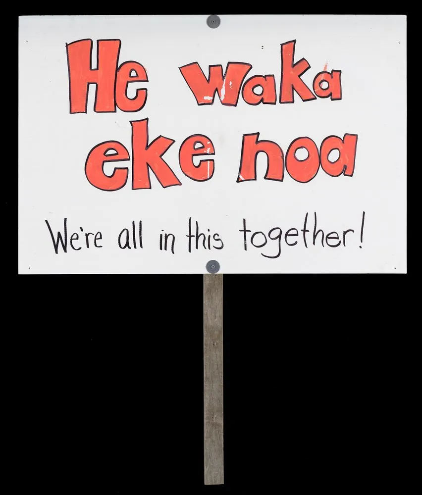 He waka eke noa placard