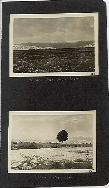 Image: Tararua Mountains from Levin & Levin under snow