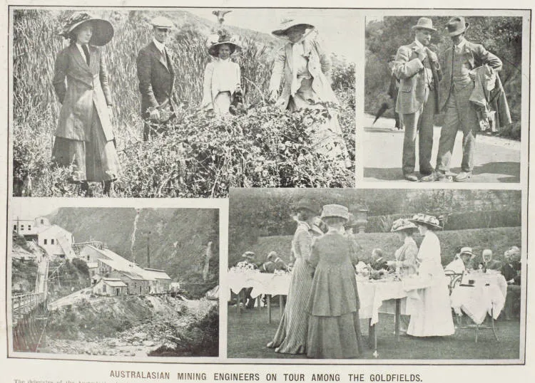 Australasian mining engineers on tour among the goldfields