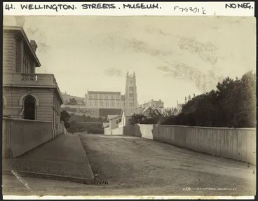 Image: Burton Brothers, 1868-1898 (Firm, Dunedin) : Photograph of Museum Street, Wellington