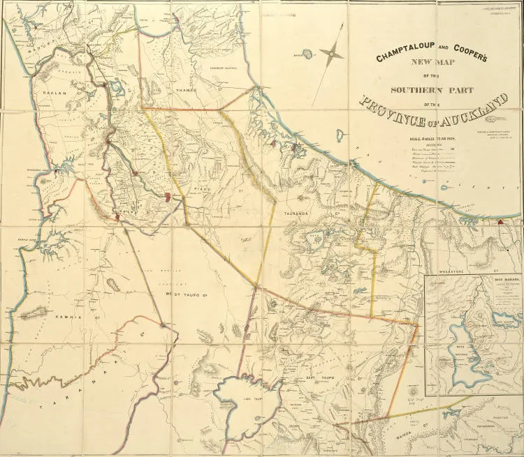 Champtaloup and Cooper's new map of the southern part of the province of Auckland