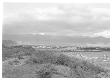 Levin & Lake Horowhenua from Crawford's hill, 1977 Image: Levin & Lake Horowhenua from Crawford's hill, 1977