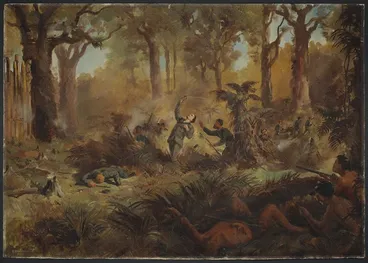 Image: Watkins, Kennett 1847-1933 :The death of von Tempsky / K Watkins. 1893