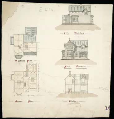 Image: Daniell, Charles Edward :[Residence of Mr Donaldson, Wairarapa?] 6.11.[18]99.