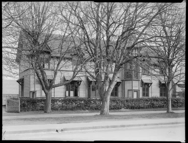 Image: Building behind trees, Christ's College, Christchurch