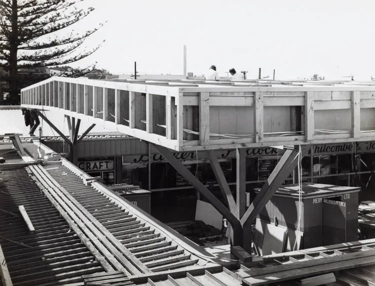 New roof, Southmall, Manurewa, 1972
