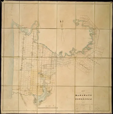 Image: Map of the country sections of Manawatu and Horowenua [sic]