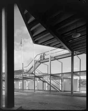 Image: External staircase, overseas terminal, Clyde Quay, Wellington harbour