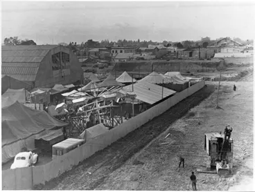 Image: Waikato Winter Show during removal of Garden Place Hill