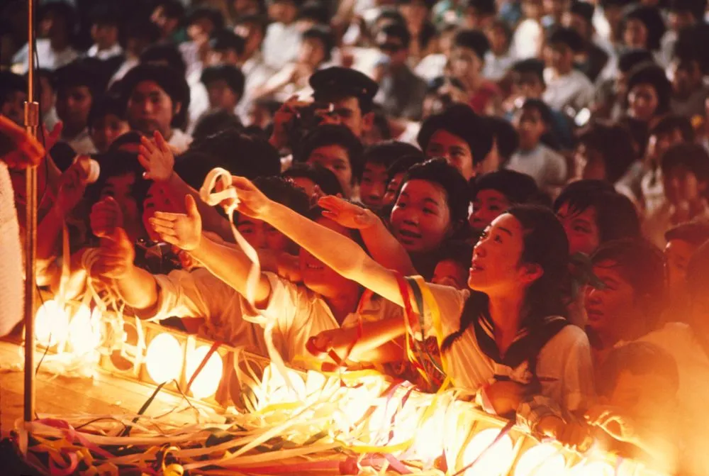 Girls cheer teenage idol Akira Mitsu, Noda, Japan. Taken for a series on Japan for ‘Life’