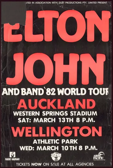 Image: Elton John and band '82 world tour.