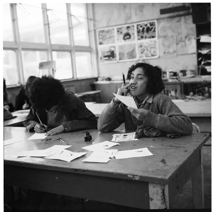 Secondary school students in a classroom