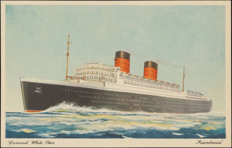 Cunard White Star 'Mauretania', 1939