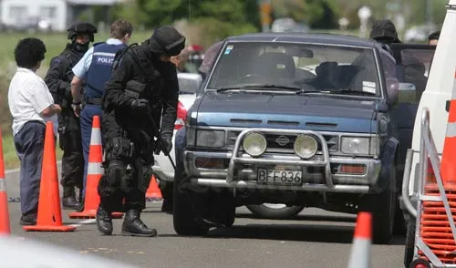 Armed police near Rūātoki
