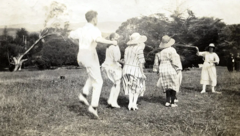 Children playing Jump Rope; circa 1920s