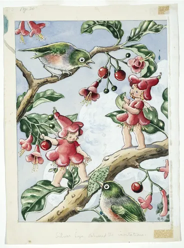 Image: Acres, Avis, 1910-1994 :Silver Eye delivered the invitations. [1955-56].