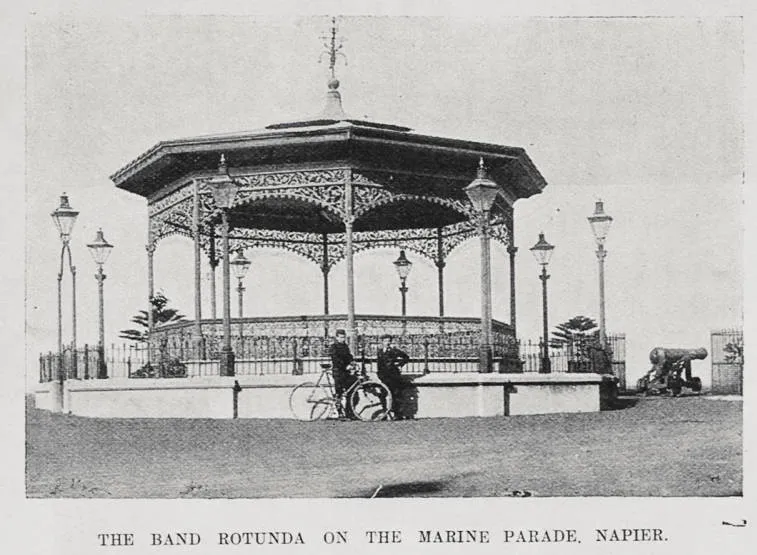 The band rotunda on Marine Parade, Napier