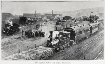 Image: The railway station and yards, Wellington