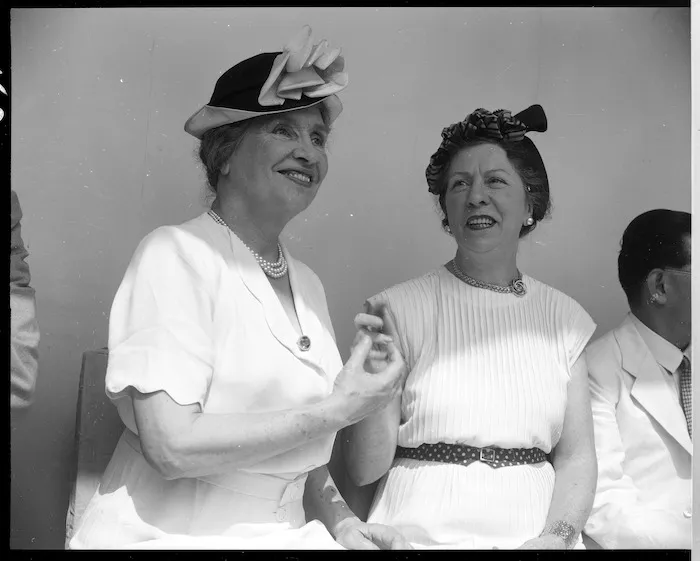 Helen Keller addressing crowd in the Imperial Plaza, Tokyo