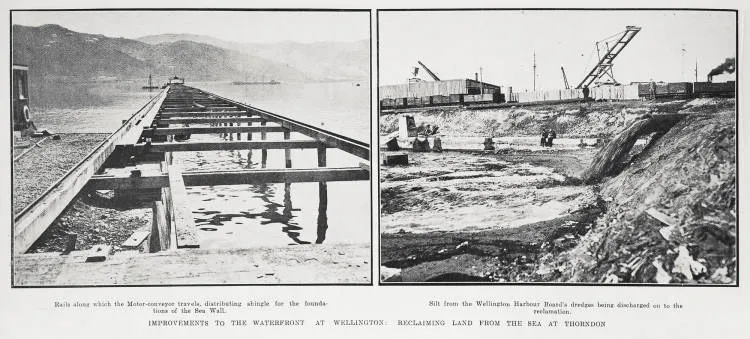 Improvements to the waterfront at Wellington: reclaiming land from the sea at Thorndon