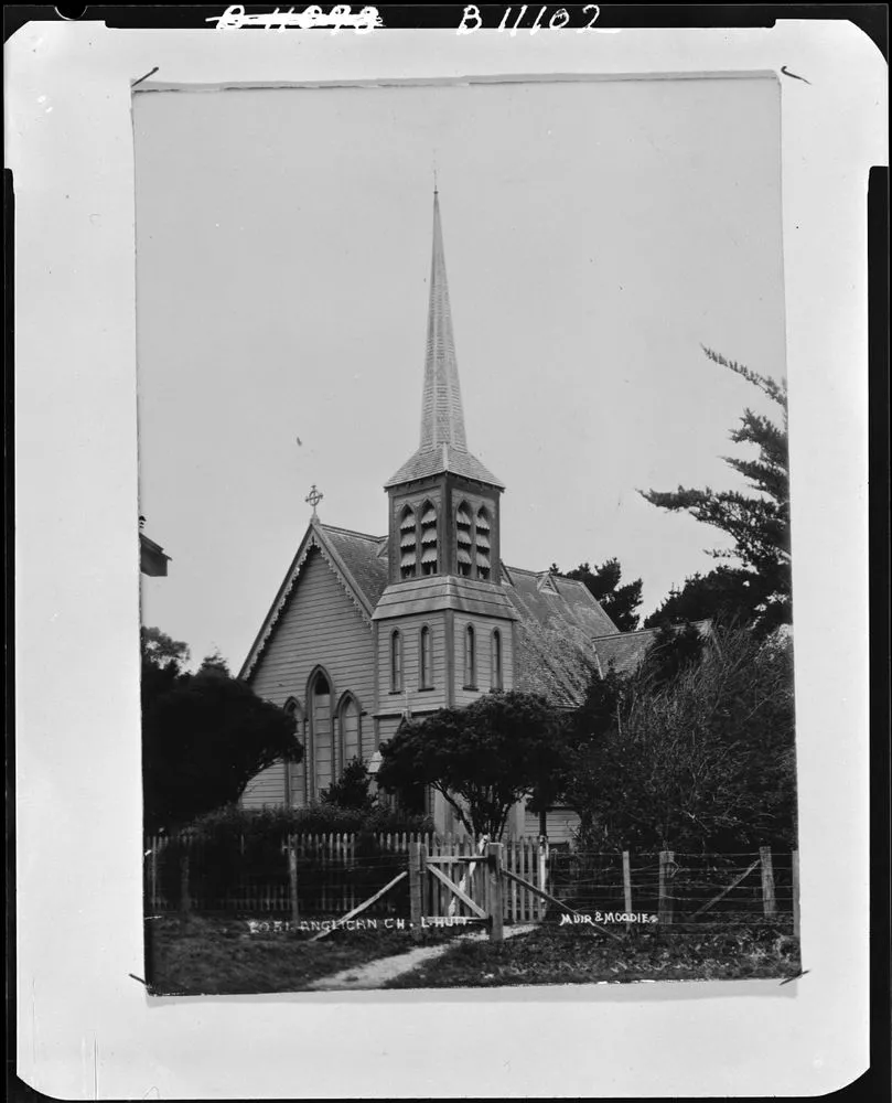 Copy of a photograph depicting Anglican Church, Lower Hutt