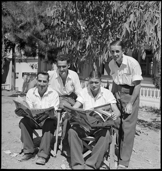 Convalescing patients at 3 NZ General Hospital, Beirut, Lebanon - Photograph taken by M D Elias