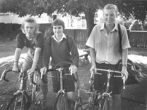 Karena Doig on way to school after Cook Strait crossing